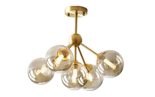Lights of Scandinavia - Rhizome - Full copper LED chandelier. Modern lighting for dining rooms, hallways or why not inside the entrance?   Two size options -  3 heads - 5-10 5 heads - 10-15 54W 100cm wide, 100cm high, 50cm diameter 3 body color options 3 lighting color options