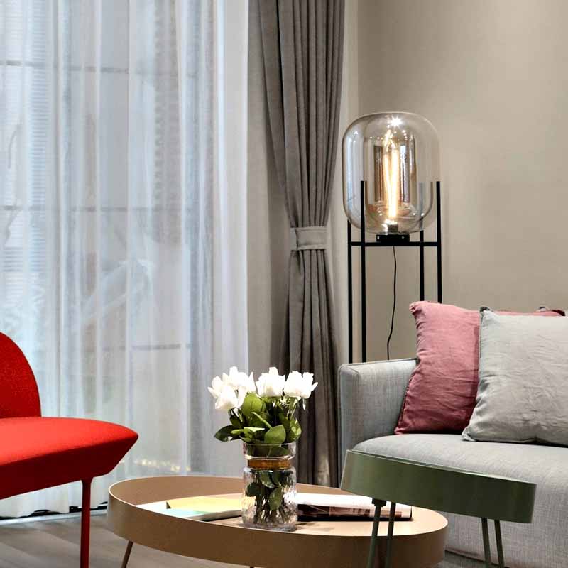 Nordic Floor Lamp Modern Iron Glass Floor Lamps For Living Room Bedroom Study Decoration Light Home E27 Table Lamp Standing Lamp